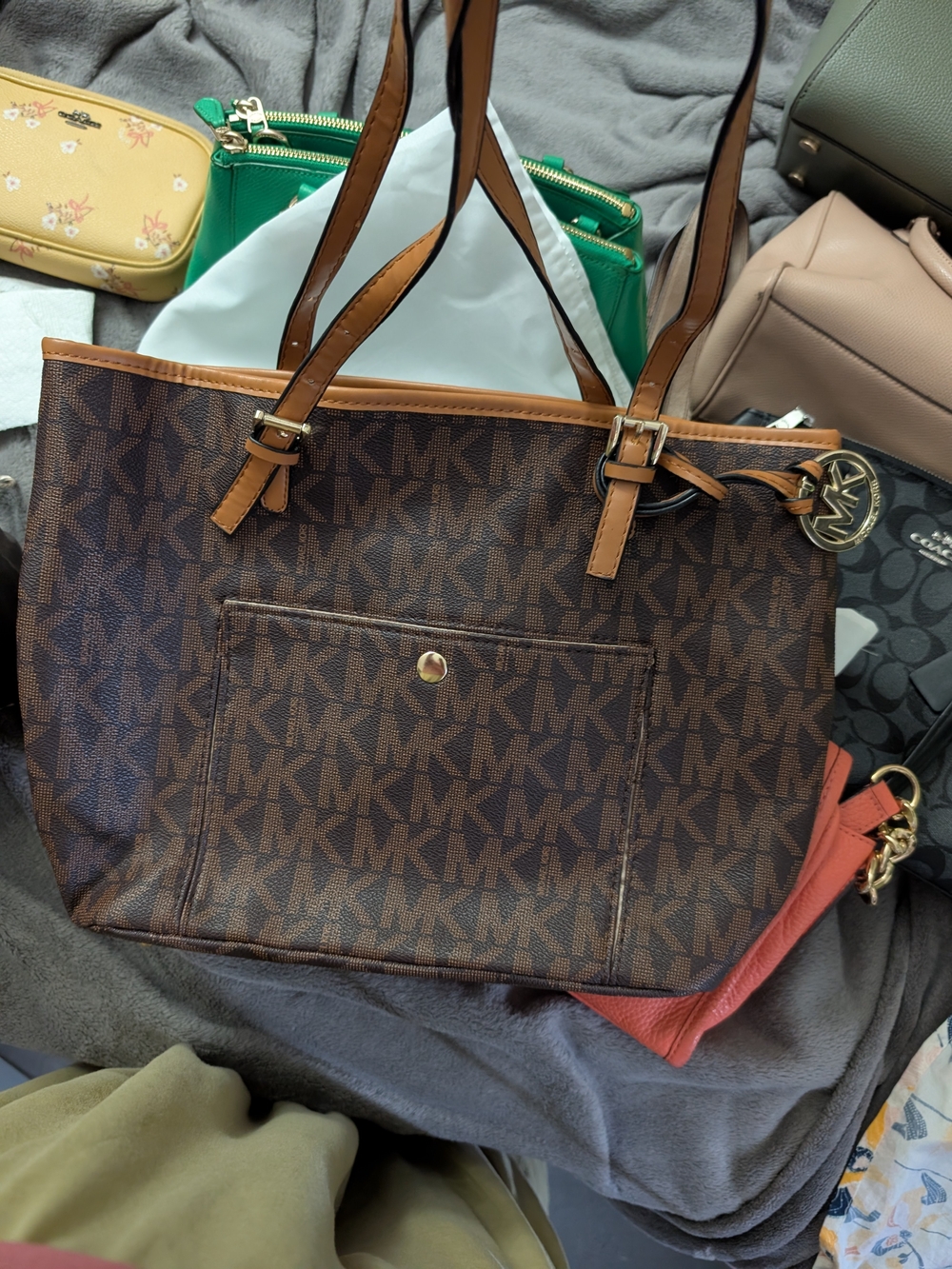 Michael Kors Brown Signature MK Tote Bag